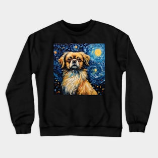 Tibetan Spaniel painting Crewneck Sweatshirt